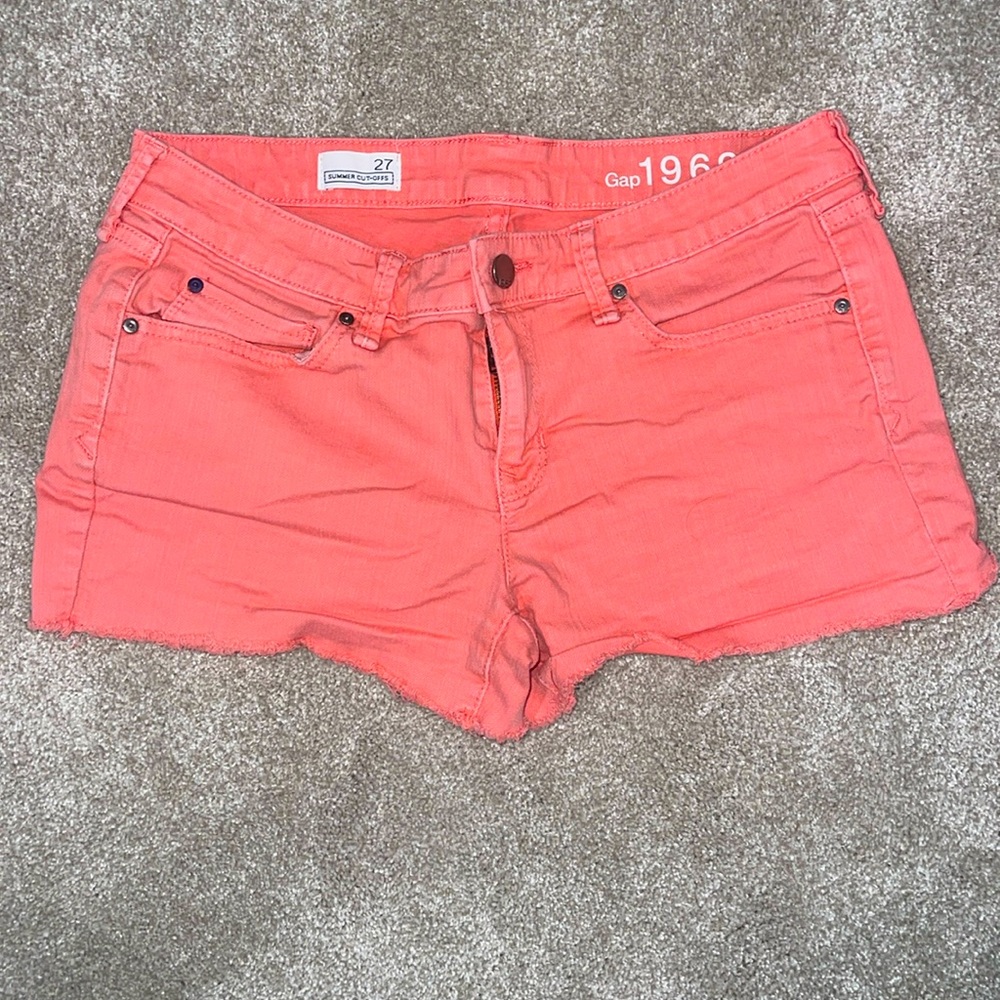 GAP cut-off shorts, coral